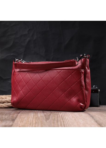 Сумка кросс-боди через плечо женская из натуральной кожи маленькая Красный 36514 Vintage (353690018)
