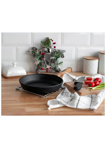 Сковорода Optima чугунная с ручкой 280х40 мм (m451410) Brizoll Optima чавунна з ручкою 280х40 мм (366565465)