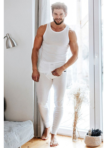 Белая мужская майка хлопковая mvs 012 Key