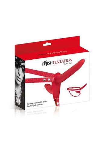 Подвійний страпон Strap-On with Double Dildo Red Fetish Tentation (369948595)