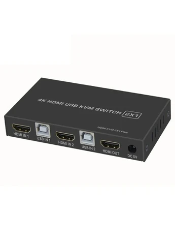 Kvm-переключатель Biaze Kvm08 HDMI 2.0, 2 порта, поддержка 4k 60 Гц, Hdcp 2.2, USB управление, горячее переключение Seli No Brand (392706843)
