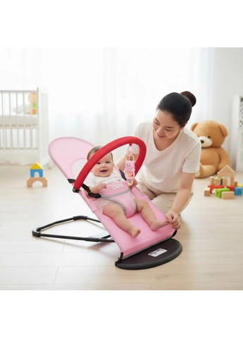Шезлонг-крісло для новонароджених гойдалка з ременями безпеки No Brand Perfect (372515737)