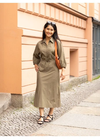Світло-сіра нейлонова сукня рукав 3/4 Uniqlo