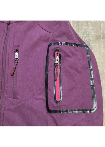 Бордова демісезонна куртка softshell водовідштовхувальна та вітрозахисна для жінки bionic-finish® eco 23341845 бордовий Crane