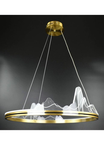 Люстра світлодіодна підвісна LED світильник для квартири на стелю ледве 26896 Латунь 35-150х60х60 см. Sunnysky (324396039)