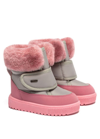 Розовые сапоги детские elisa серые Oldcom на липучке