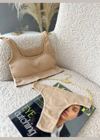 Бежевый демисезонный женское базовое белье бежевое No Brand білизна