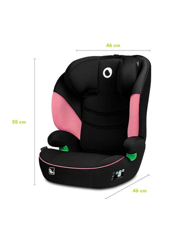 Автокрісло Lars I-Size Pink Baby, 15-36 кг, чорне з рожевим Lionelo LO-LARS I-SIZE PINK BABY (328401763)