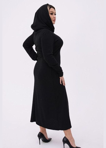 Черное женское трикотажное платье цвет черный р.50/52 454584 New Trend