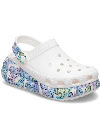 Сабо на високій платформі Classic Crush Clog 38 р 24.3-24.8 см Білі Метелики 207521-M6/W8 Butterfly Crocs (391062952)