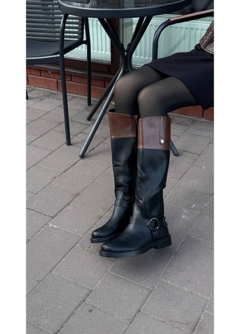 Осенние стильные натуральные сапоги No Brand