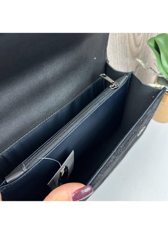 Жіноча сумочка замшева клатч стьобана на плече чорна ProDobro (363222156)