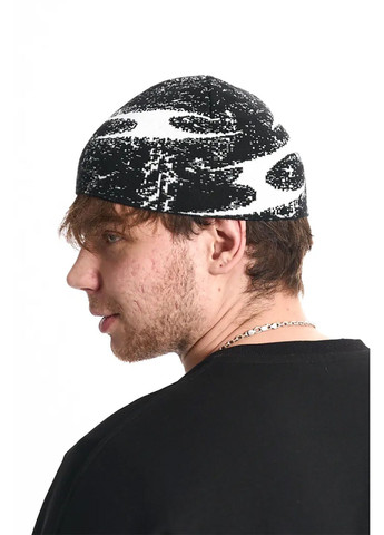 Шапка унисекс Trbl черно-белая OGP (372736337)