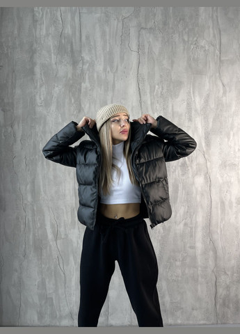 Чорний демісезонний Пуховик Intruder