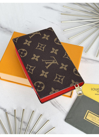 Женский кошелеккоричневый + красный книжка No Brand (369934946)