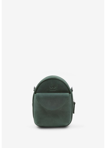 Шкіряна жіноча міні-сумка Kroha зелена vintage The Wings (348358856)