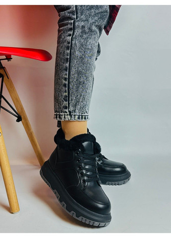 255 Черевики Зимові чорні шкіряні KDSL (311226199)