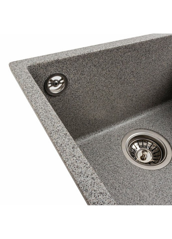 Гранитная мойка для кухни 4040 RUBA матовый серый Platinum (336938555)