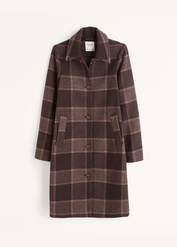 Темно-коричневе демісезонне Жіноче пальто демісезонне - пальто AF9421W Abercrombie & Fitch
