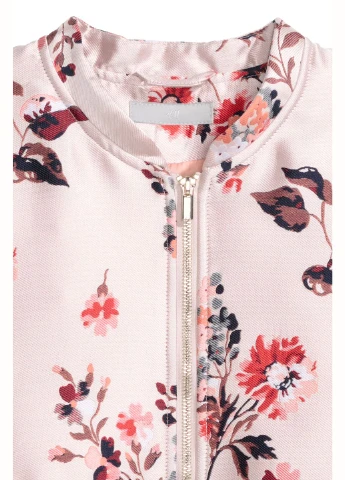 Бомбер,бледно-розовый в цветные узоры, H&M (318615617)
