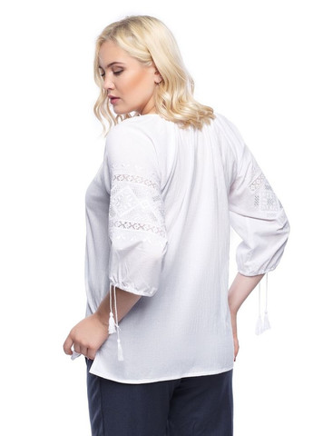 Белая вышиванка женская из батиста белослава (fm2098) Folk Moda (365729886)