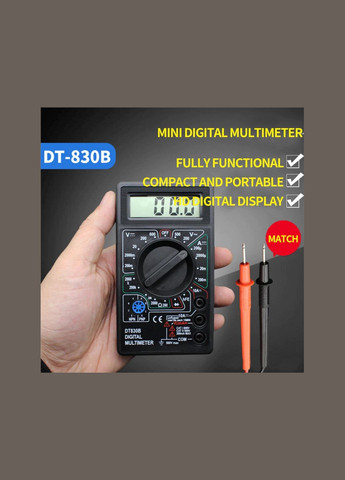 Цифровой Мультиметр Мини Универсальный Ручной тестер Dt830b XJXN (297707670)