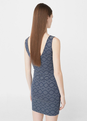 Темно-синее кэжуал платье Mango