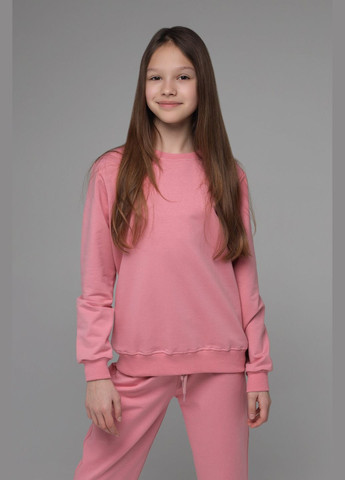 Safari світшот однотонний для дівчинки 60190 158 см (2000989505761d) shop (2000989505761) рожевий повсякденний