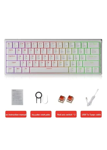 ИГРОВАЯ Клавиатура MUCAI MK61 White, механическая с подсветкой RGB E-YOOSO (400367032)