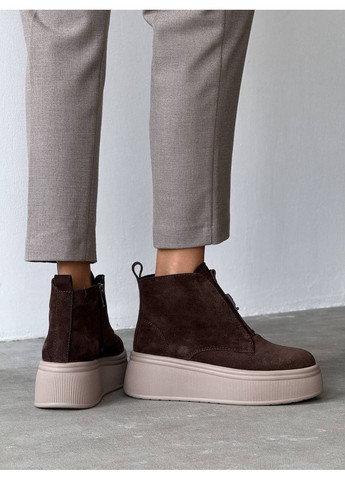 Зимние зимние ботинки No Brand из натуральной замши