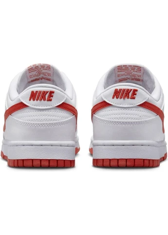 Білі кросівки dunk low retro біло-червоні dv0831-103 Nike