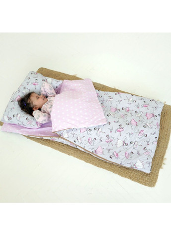 Дитячий спальний мішок постіль для дітей малюків бавовна з подушкою чохлом на блискавці (479327-Prob) Балерини розмір L Unbranded (317216626)