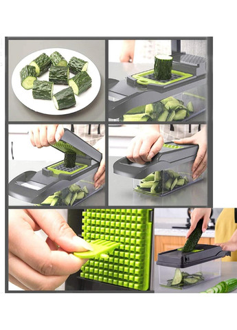 Овощерезка с овощечисткой ручная овощерезка для нарезки, нарезки и терки – 8 шт. No Brand (301854167)