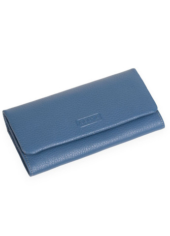 Великий жіночий гаманець 2014-093 синій з натуральної шкіри Karya (261481840)