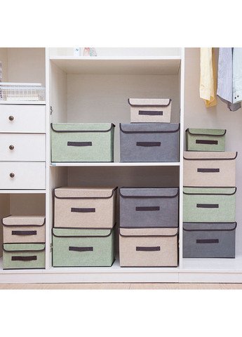 Короб-органайзер для хранения с крышкой 26*18.5*16 см Коричневый (ОД-109-71) No Brand (371809868)