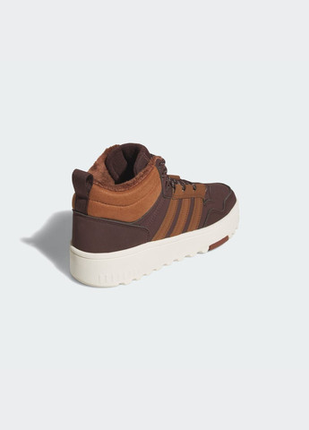 Коричневі всесезонні черевики hoops 4.0 mid kids adidas