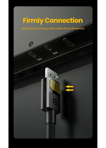 Кабель DP 1.4 Male to Male Plastic Case Braided Cable 2m (UGR-80392) (UGR-80392) Ugreen DP114 (369609607)