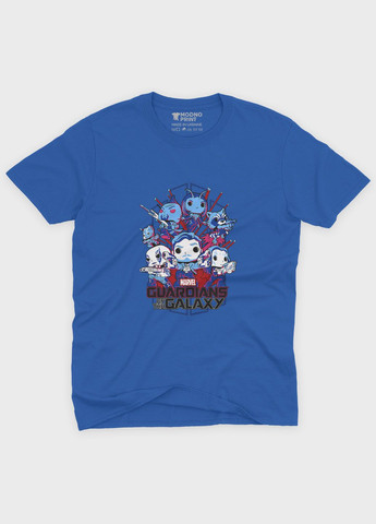 Синяя демисезонная футболка для мальчика с принтом супергероев - стражи галактики (ts001-1-brr-006-017-002-b) Modno