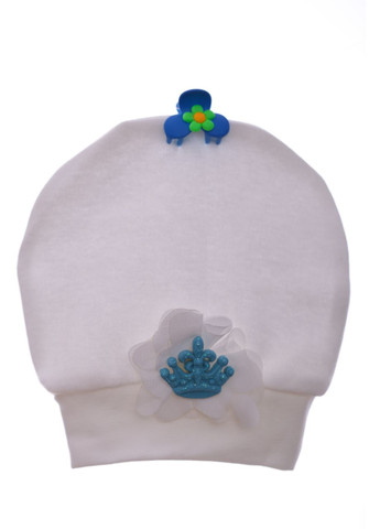 Пінетки і шапочка з короною трикотажні білий 62 см (38933) BABYKROHA (297197431)