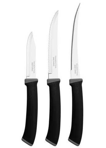 Набір ножів FELICE black, 3 предмети Tramontina комбінований,