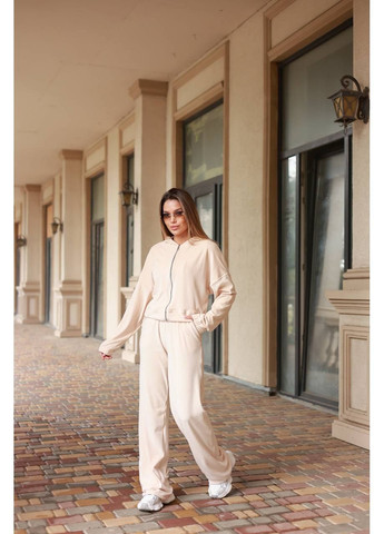 Женский костюм двойка велюр черный No Brand (362697431)