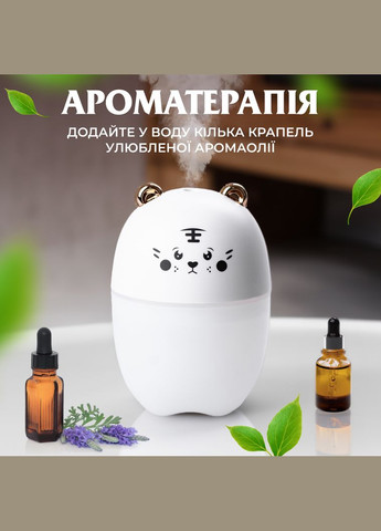 Зволожувач повітря Happy Life Bear USB Humidifier 220ml White No Brand HP-BH-17201W (298915455)