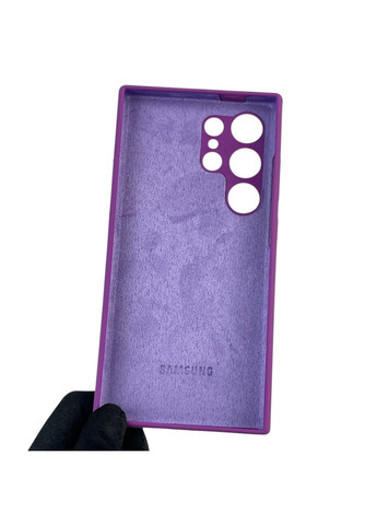 Чохол для Galaxy S24 Ultra (SM-S928B) силіконовий з мікрофіброю нековзний на самсунг с24 ультра фіолетовий Samsung (366386036)
