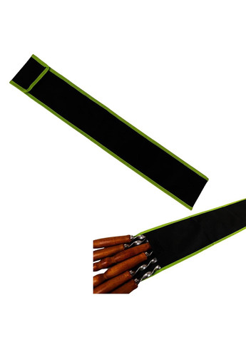 Сумка чорна водостійка чохол для 6-8 шампурів з дерев'яними ручками 76x15 см Wood&Steel (294908841)
