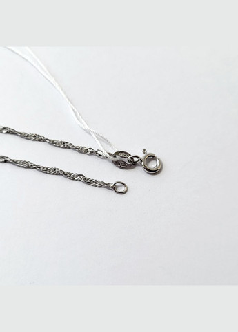 Серебряная тонкая Цепочка цепь Сингапур см серебро 925 пробы Родированное 1.30г 801р1/40 No Brand (306854428)