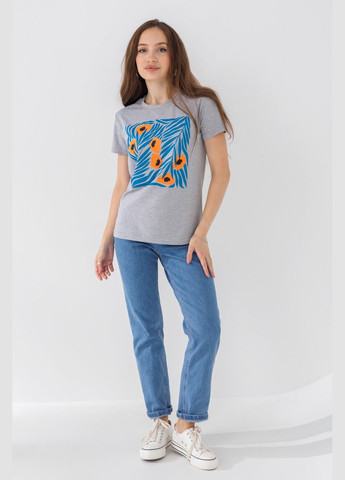 Футболка с принтом женская P-WB02369 Серый shop (2000990725714) LAWA - (315995008)