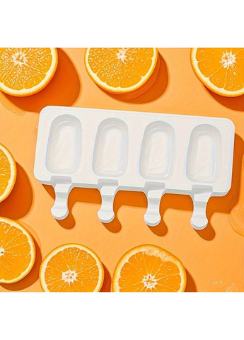 Форма силіконова для морозива Ескімо та євродесертів з паличками (4 комірки) 26х10.5 см Kitchen Master (341724443)