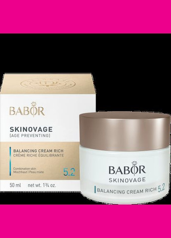 Насичений балансуючий крем для комбінованої шкіри обличчя SKINOVAGE Balancing Cream Rich 50 мл Babor (280265749)