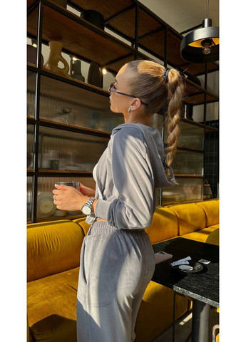 Жіночий велюровий костюм з камінням Fashion (362476018)