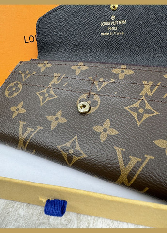 Жіночий гаманець коричневий + чорний великий конверт No Brand (322464611)